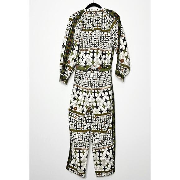 Cleobella Nadia Art Deco Print Organic Cotton Jumpsuit Size Medium - Picture 12 of 14